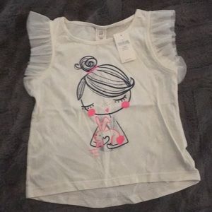 NWT Gap Bunny Shirt 3 year Ruffle Sleeve